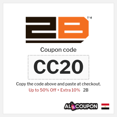 Coupon for 2B (CC20) Up to 50% Off + Extra 10%