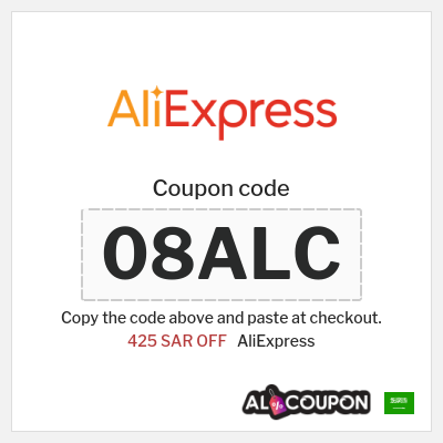 Coupon for AliExpress (08ALC) 425 SAR OFF