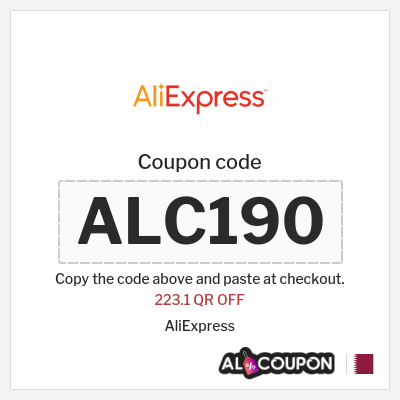 Coupon for AliExpress (ALC190) 223.1 QR OFF