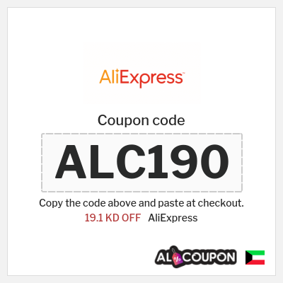 Coupon for AliExpress (ALC190) 19.1 KD OFF