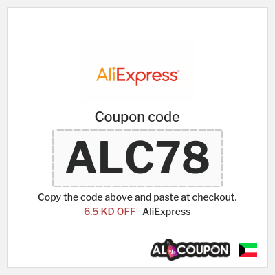 Coupon for AliExpress (ALC78) 6.5 KD OFF