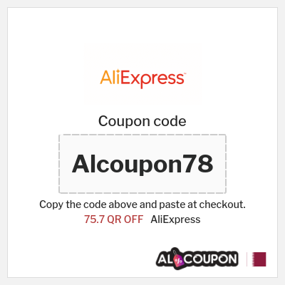 Coupon for AliExpress (Alcoupon78) 75.7 QR OFF