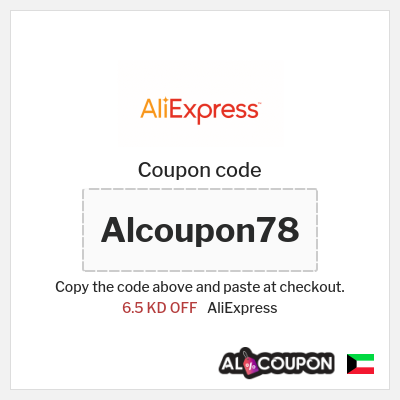Coupon for AliExpress (Alcoupon78) 6.5 KD OFF
