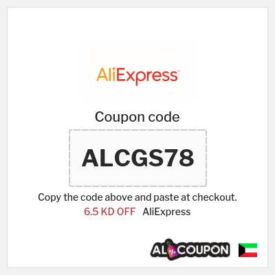 Coupon for AliExpress (ALCGS78) 6.5 KD OFF