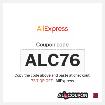Coupon for AliExpress (ALC76) 73.7 QR OFF