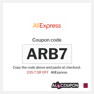 Coupon for AliExpress (ARB7) 235.7 QR OFF