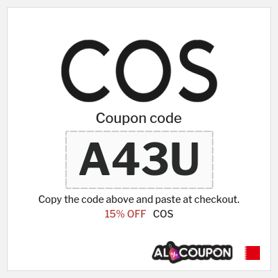 Coupon discount code for COS 15% OFF