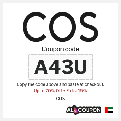Coupon discount code for COS 15% OFF