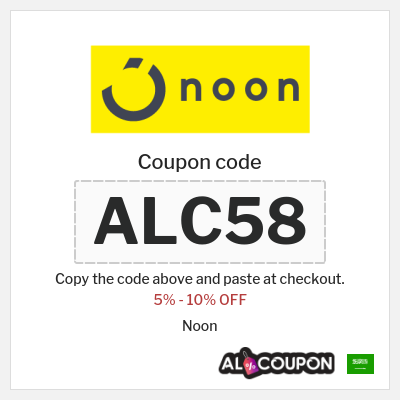 Coupon discount code for Noon 5% - 10% Exclusive Coupon