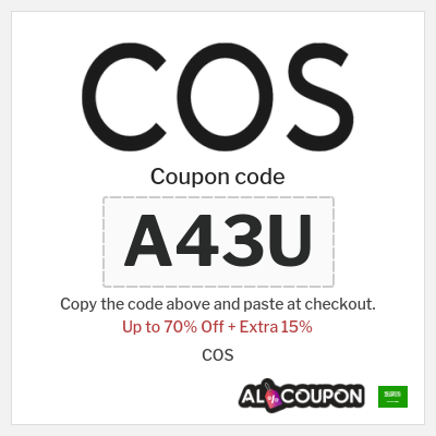 Coupon for COS (A43U) Up to 70% Off + Extra 15%
