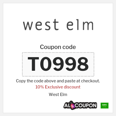 Coupon for West Elm (T0998) 10% Exclusive discount