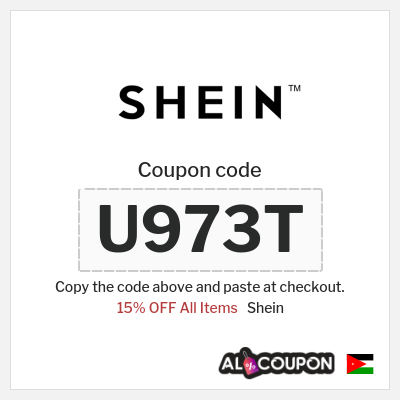 Coupon for Shein (U973T) 15% OFF All Items