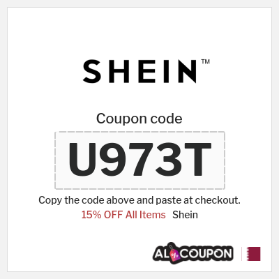 Coupon for Shein (U973T) 15% OFF All Items
