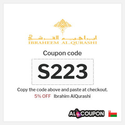 Coupon for Ibrahim AlQurashi (S223) 5% OFF