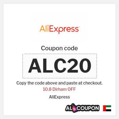 Coupon for AliExpress (ALC20) 10.8 Dirham OFF