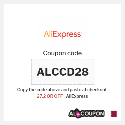 Coupon for AliExpress (ALCCD28) 27.2 QR OFF