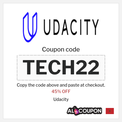 Coupon discount code for Udacity 45% OFF