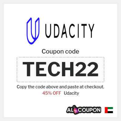 Coupon for Udacity (TECH22) 45% OFF