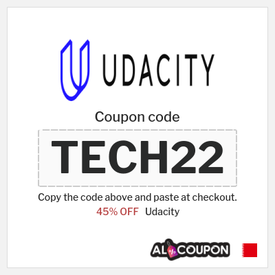 Coupon for Udacity (TECH22) 45% OFF