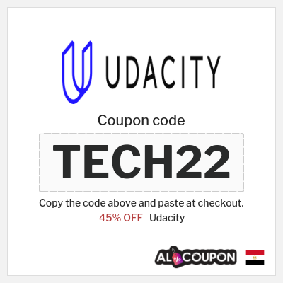 Coupon for Udacity (TECH22) 45% OFF