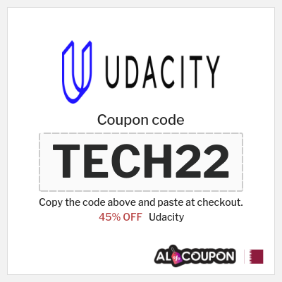 Coupon for Udacity (TECH22) 45% OFF
