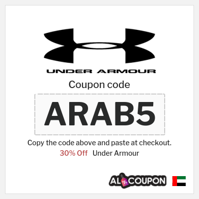 Coupon for Under Armour (ARAB5) 30% Off
