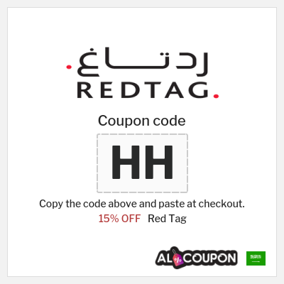 Coupon discount code for Red Tag 15% OFF