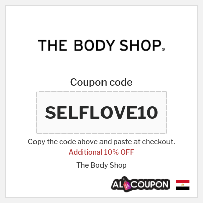 Coupon for The Body Shop (SELFLOVE10) Additional 10% OFF