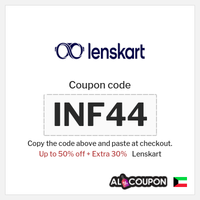 Coupon for Lenskart (INF44) Up to 50% off + Extra 30%