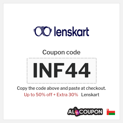 Coupon for Lenskart (INF44) Up to 50% off + Extra 30%