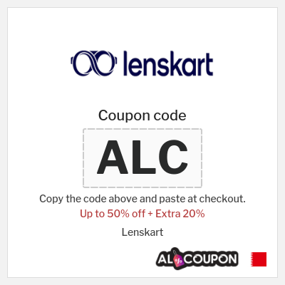 Coupon for Lenskart (ALC) Up to 50% off + Extra 20%