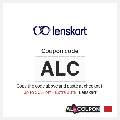 Coupon for Lenskart (ALC) Up to 50% off + Extra 20%