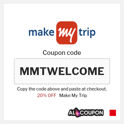 Coupon discount code for Make My Trip 20% OFF your first booking