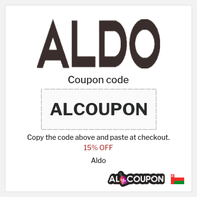 Coupon discount code for Aldo 15% OFF