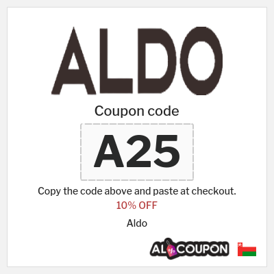 Coupon discount code for Aldo 15% OFF