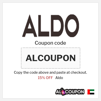 Coupon discount code for Aldo 15% OFF