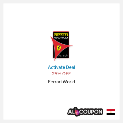 Special Deal for Ferrari World 25% OFF