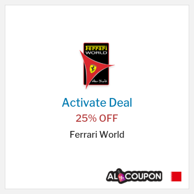 Special Deal for Ferrari World 25% OFF