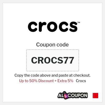 Coupon discount code for Crocs Exclusive 5% Promo Codes