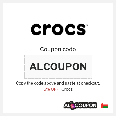 Coupon for Crocs (ALCOUPON) 5% OFF