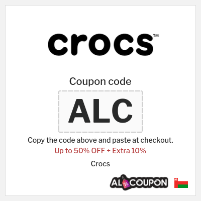 Coupon for Crocs (ALC) Up to 50% OFF + Extra 10%