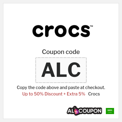 Coupon for Crocs (ALC) Up to 50% Discount + Extra 5%