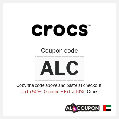 Coupon for Crocs (ALC) Up to 50% Discount + Extra 10%