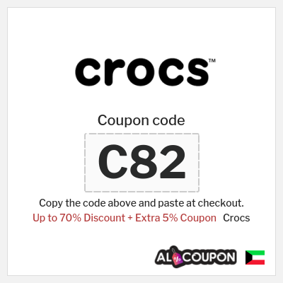 Coupon for Crocs (ALCOUPON) Up to 70% Discount + Extra 5% Coupon