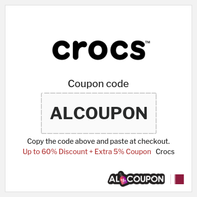 Coupon for Crocs (ALCOUPON) 40% Discount + Extra 5% Coupon