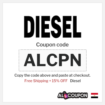 Coupon discount code for Diesel 15% OFF
