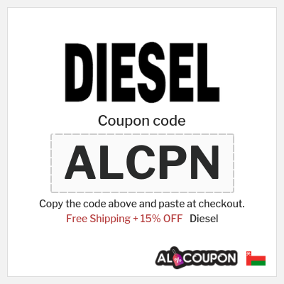 Coupon discount code for Diesel 15% OFF