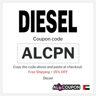 Coupon for Diesel (ALCPN) Free Shipping + 15% OFF