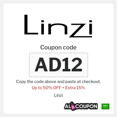 Coupon for Linzi (AD12) Up to 50% OFF + Extra 15%