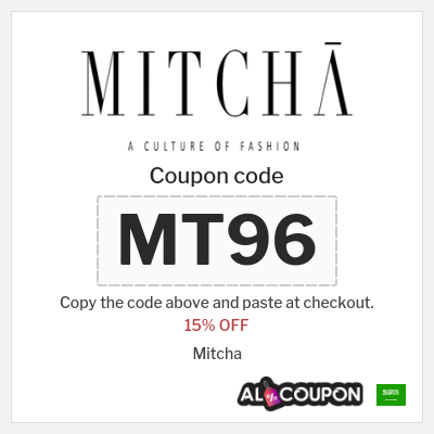 Coupon discount code for Mitcha 15% OFF